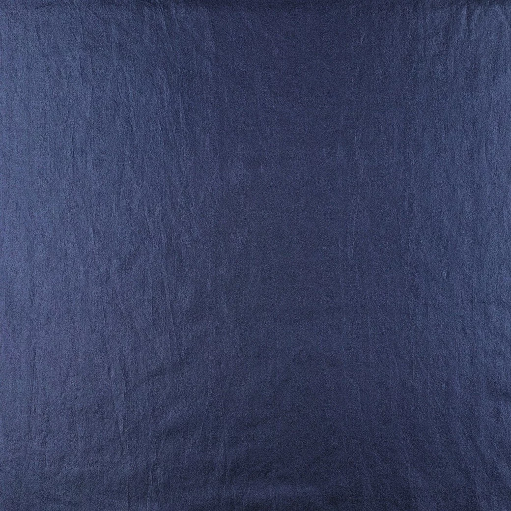 Katoen Stof Metallic Foil – Blauw met subtiel glittereffect