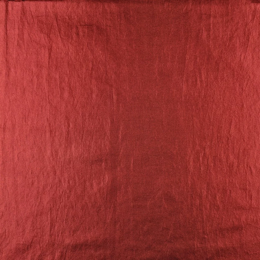 Katoen Stof Metallic Foil – Rood met subtiel glittereffect