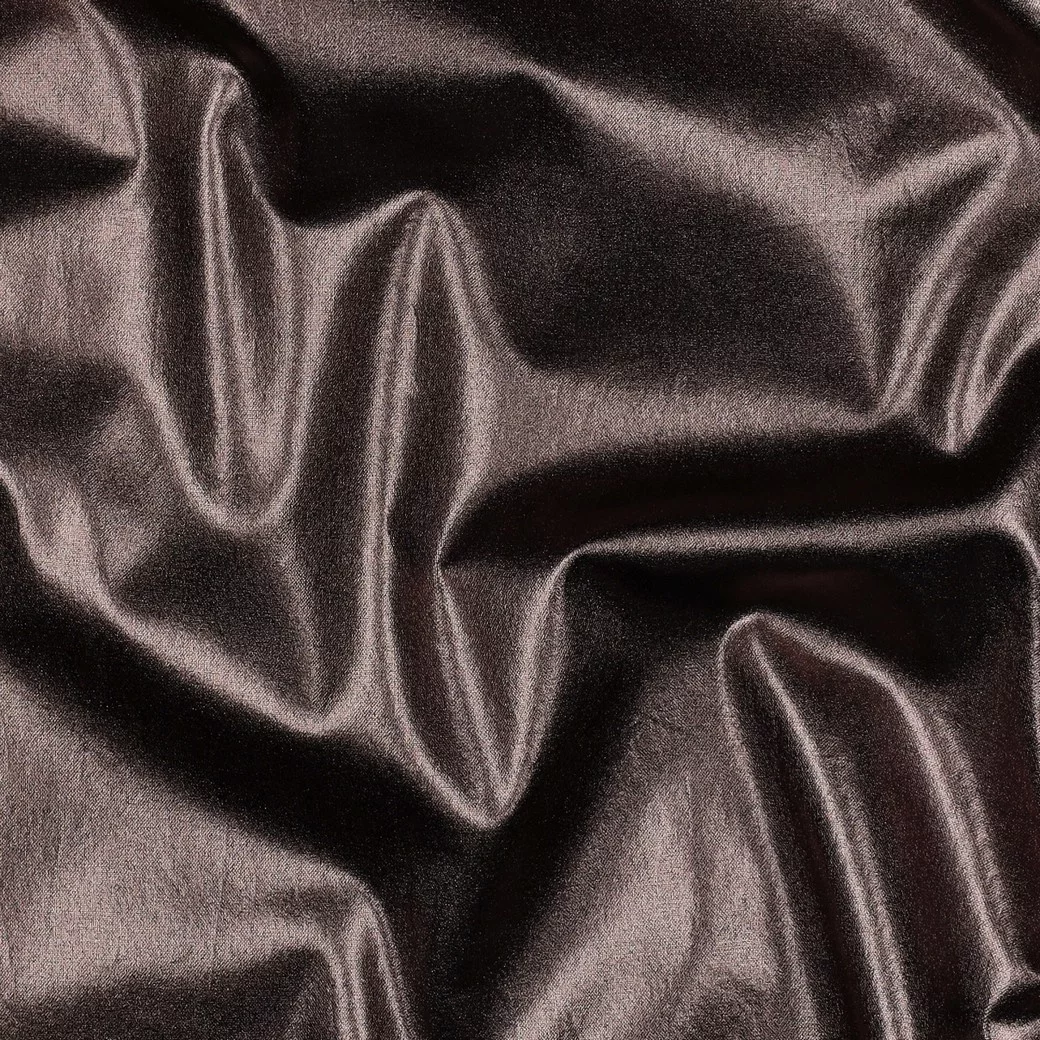 Katoen Metallic Foil – Bruin met subtiel glittereffect