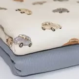 Rib Jersey Stof Oldtimer Auto's – Stoer & Speels