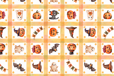 Katoen Stof Halloween Spooky Patchwork