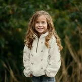 Teddy Stof Embroidery Bloemen Ecru – Zacht & Warm | Poppy Fabrics