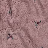 Teddy Stof Embroidery Bloemen Mauve – Zacht & Warm | Poppy Fabrics