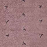 Teddy Stof Embroidery Bloemen Mauve – Zacht & Warm | Poppy Fabrics
