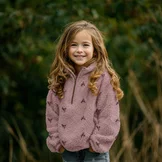 Teddy Stof Embroidery Bloemen Mauve – Zacht & Warm | Poppy Fabrics