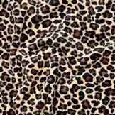 Super Zachte Gebreide Velvet Stof Luipaard Beige – Rekbaar & Soepel