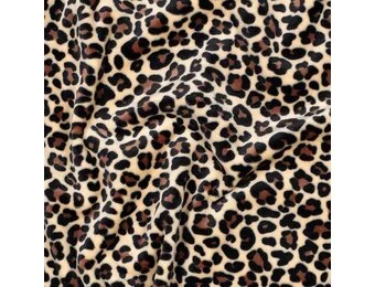 Super Zachte Gebreide Velvet Stof Luipaard Beige