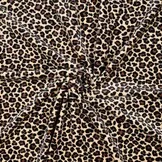 Super Zachte Gebreide Velvet Stof Luipaard Beige – Rekbaar & Soepel