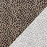 Super Zachte Gebreide Velvet Stof Luipaard Beige – Rekbaar & Soepel