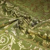 Jacquard Brokaat Stof Barok Groen Goud – Luxe & Feestelijk