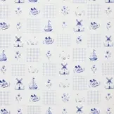 Poplin Katoen - Delfts Blauw Ruitje - Klassiek & Speels