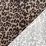 Gebreide Velvet Stof Luipaard XL Beige – Superzacht & Rekbaar