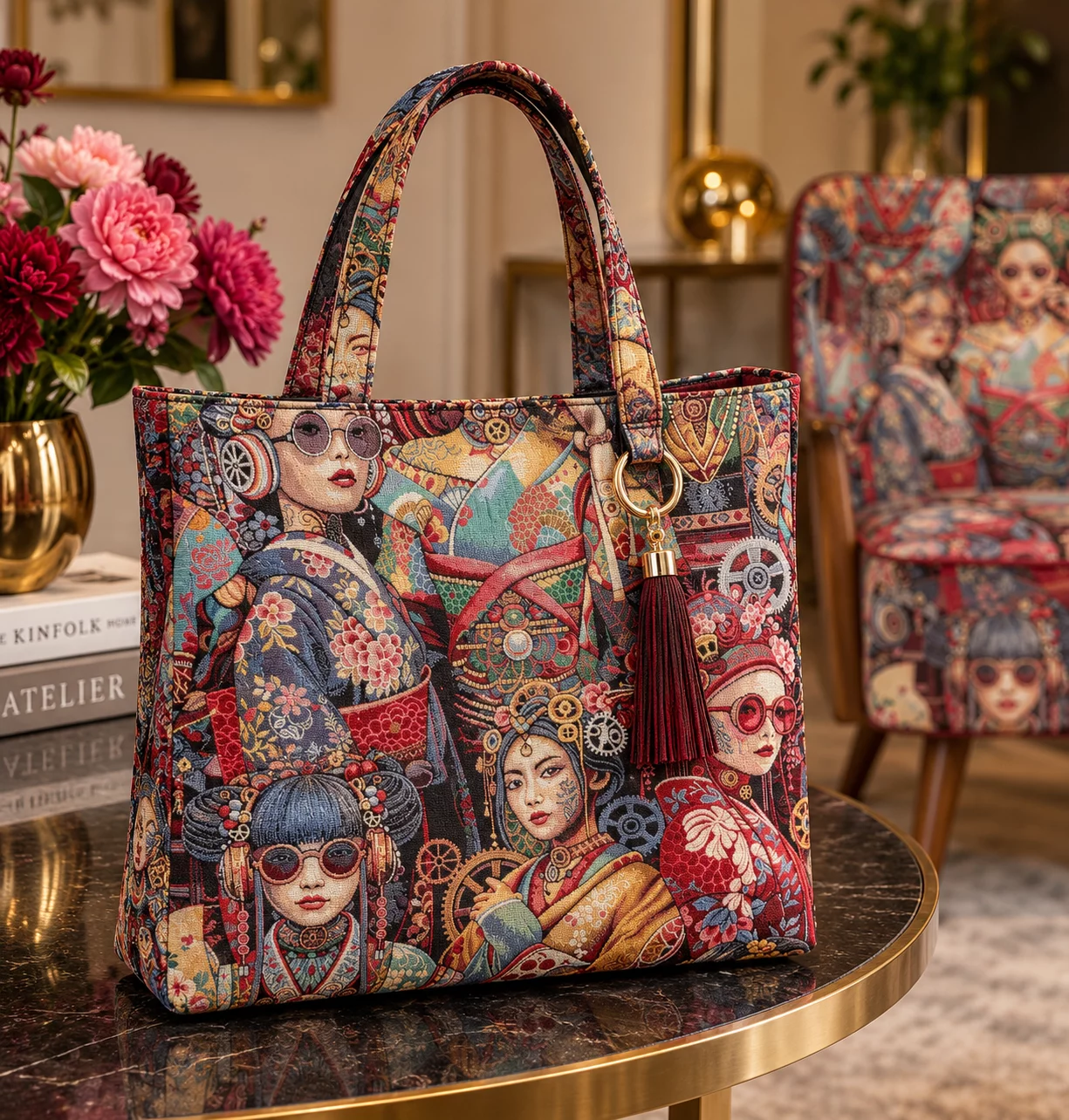 Gobelin Stof Steampunk City – Multicolor | Interieur & Accessoires