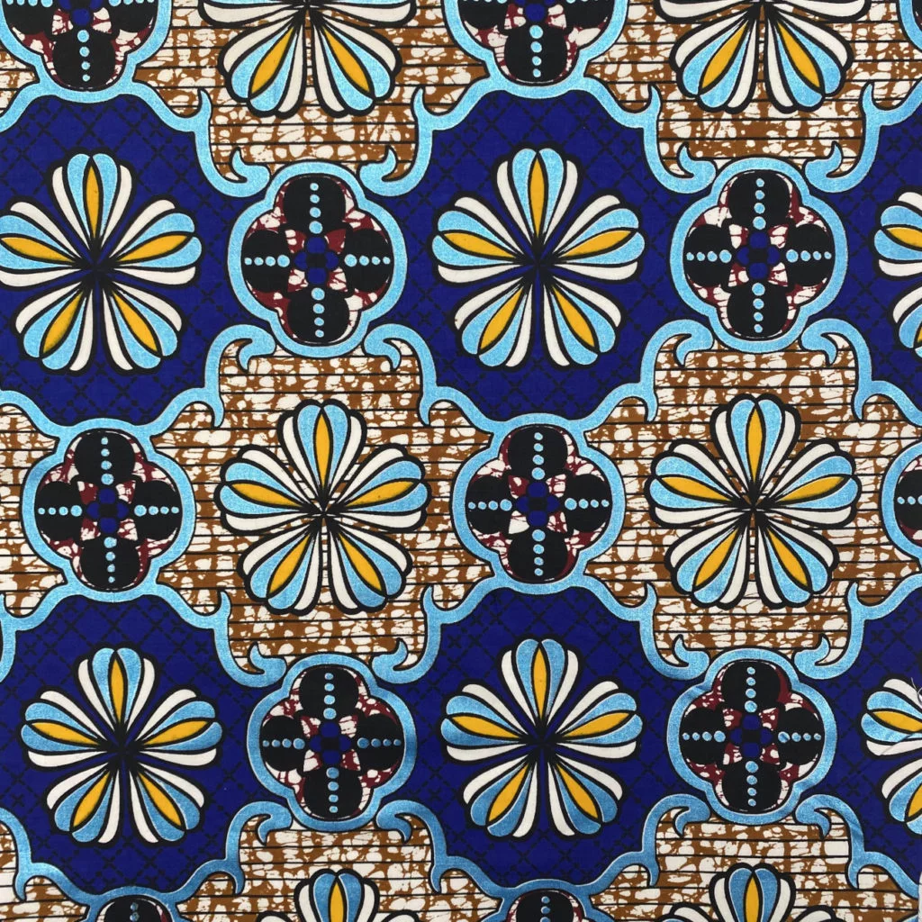 Wax Katoen Stof Dakar Blauw – Afrikaanse Print