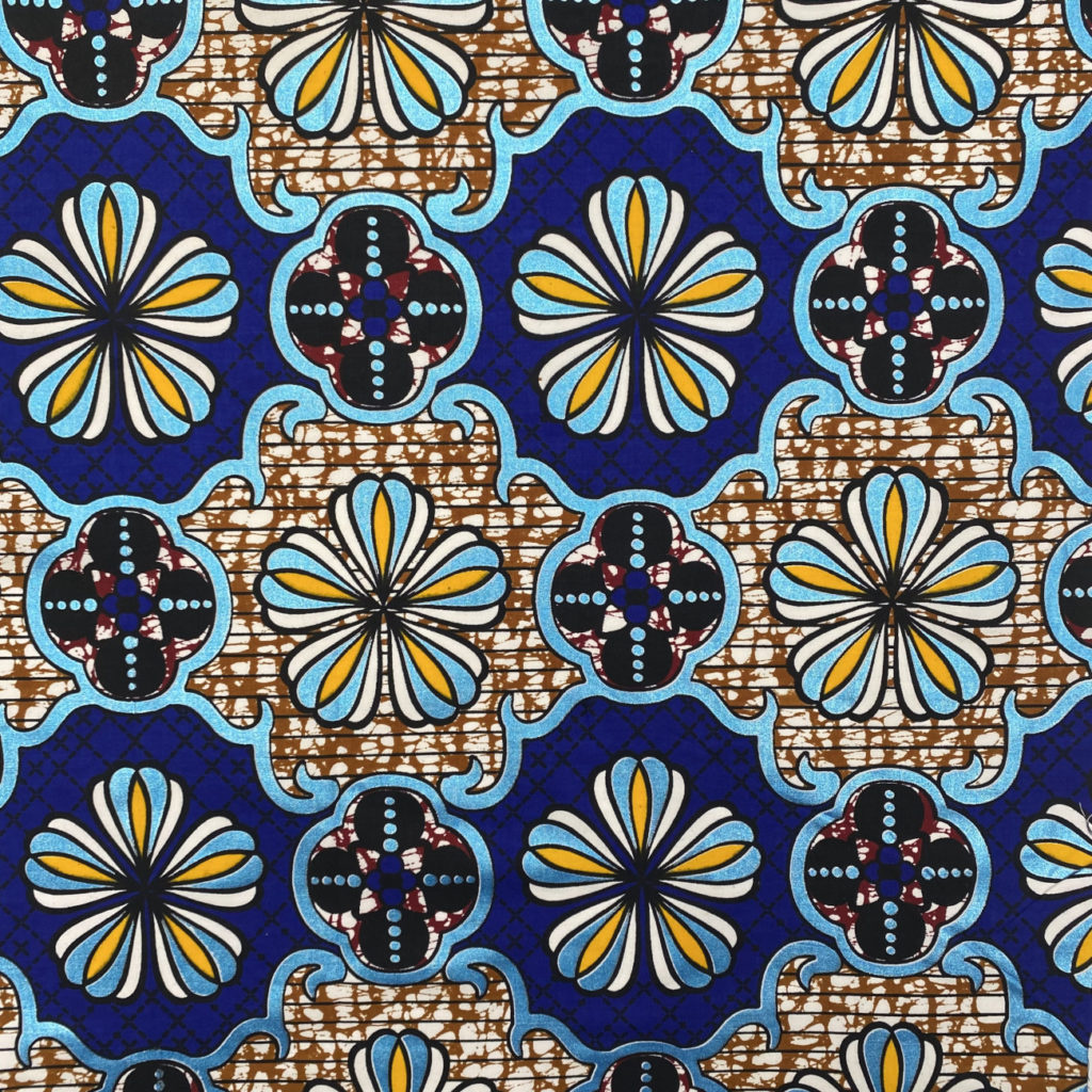 Wax Katoen Stof Dakar Blauw – Afrikaanse Print