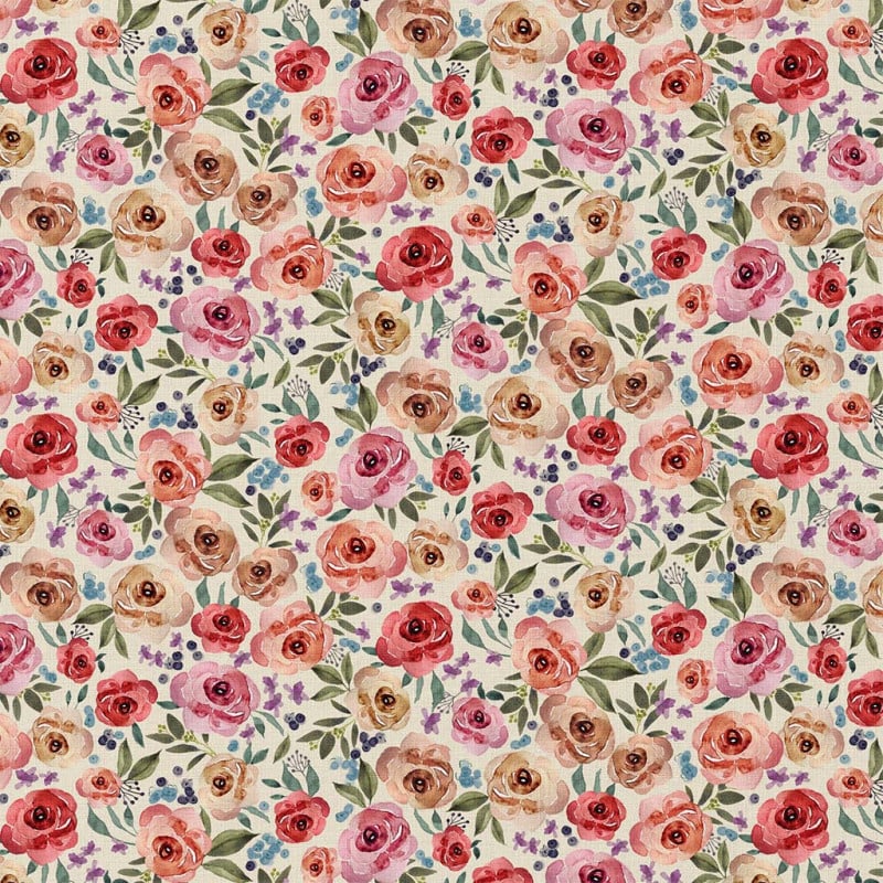 Katoen Poplin Honorine Bloemen – Romantisch & Kleurrijk