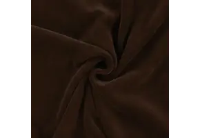 Nicky Velours Stof Chocolade Bruin