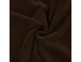Nicky Velours Stof Chocolade Bruin