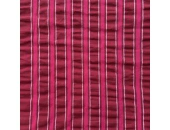 Seersucker Katoen Stof Strepen – Bordeaux Roze