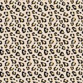 French Terry Stof Panterprint Zand – Speels met Gouden Glitter
