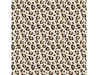 French Terry Stof – Panterprint Zand met Gouden Glitter
