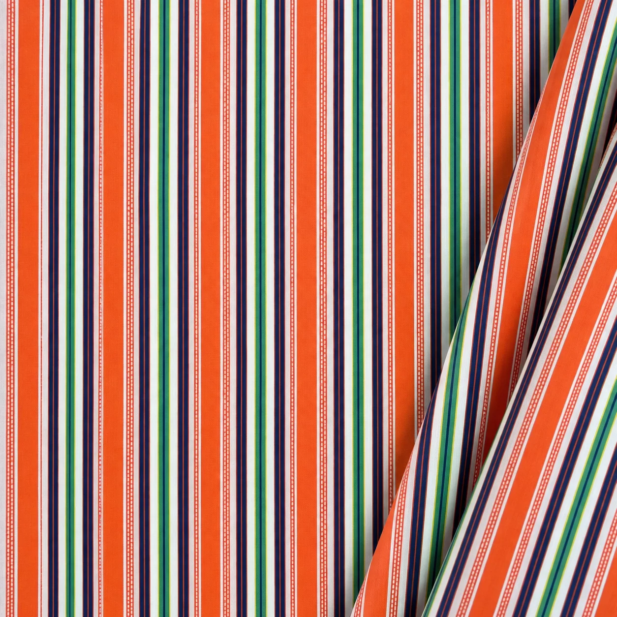 Katoen Folklore Streep Oranje – Traditionele Katoen Stof