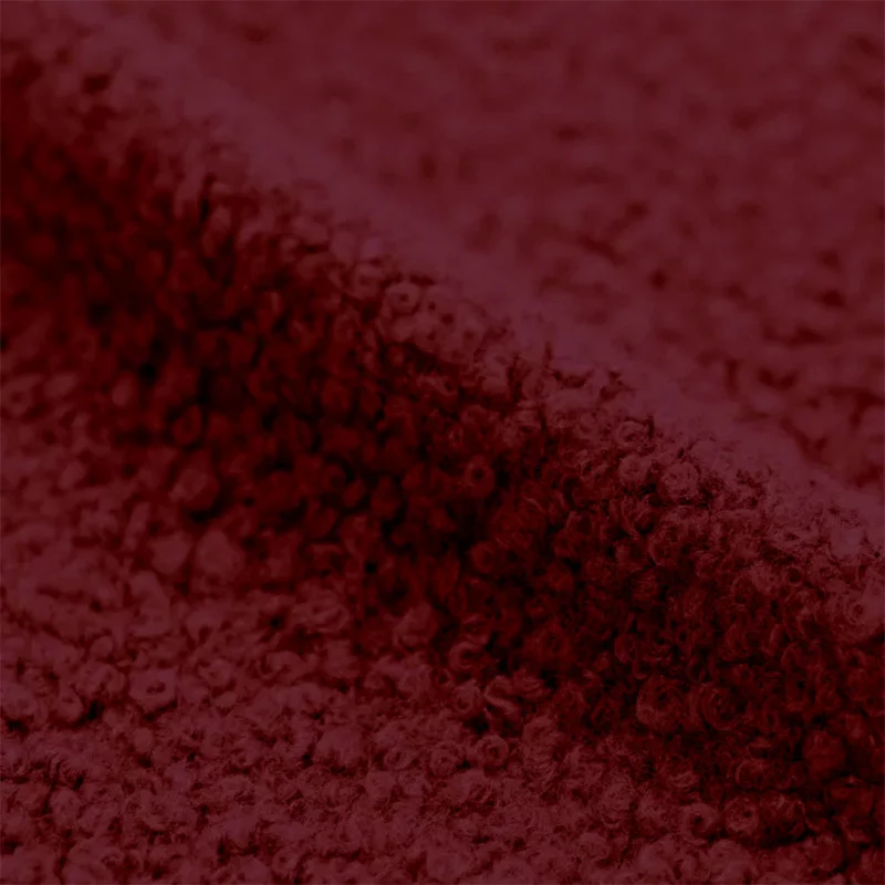 Bouclé Teddy Stof Bordeaux – Zacht, Warm en Heerlijk Comfortabel