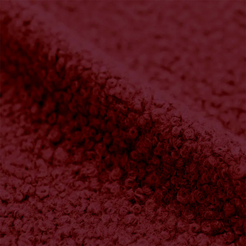 Bouclé Teddy Stof Bordeaux – Zacht, Warm en Heerlijk Comfortabel