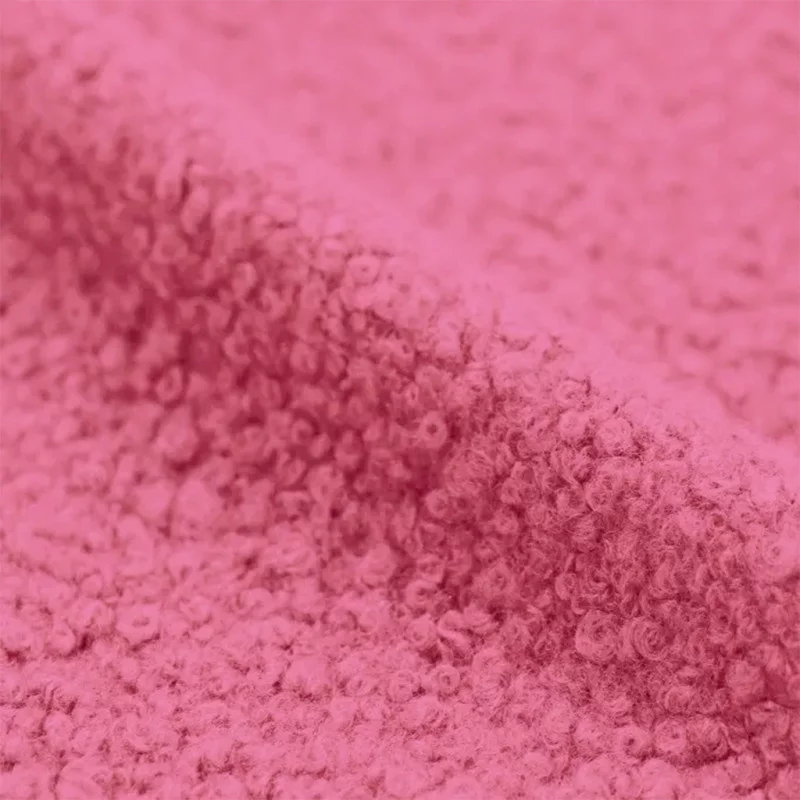 Bouclé Teddy Stof Fuchsia – Zacht, Warm en Heerlijk Comfortabel