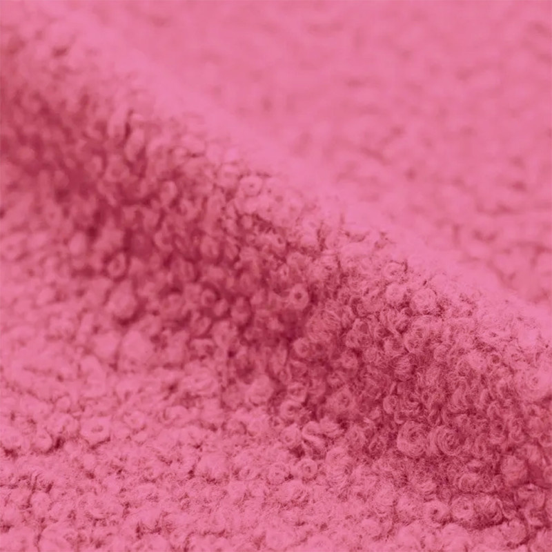 Bouclé Teddy Stof Fuchsia – Zacht, Warm en Heerlijk Comfortabel