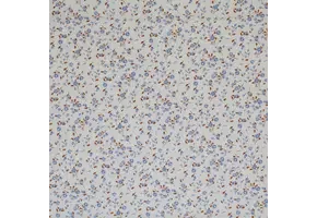 Poplin Katoen Digitale Print - Blauwe Minibloemen