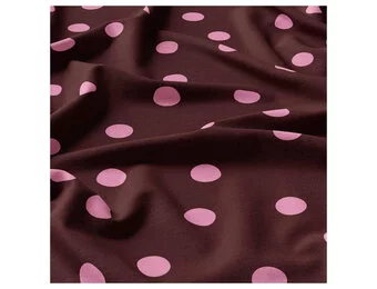 Viscose Stof Stippen Peyton – Bordeaux/Rose