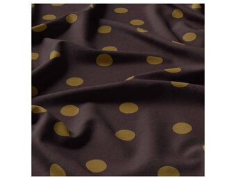 Viscose Stof Stippen Peyton – Donkerbruin/Olijf