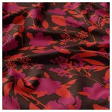 Viscose Stof Bloemen Meimei – Zwart/Rood | Stoffen Online