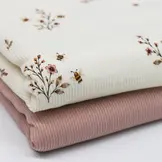 Rib Jersey Stof Honingbijen – Lief & Natuurlijk