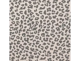 Rib Jersey Stof Bedrukt - Grote Luipaard Licht Beige