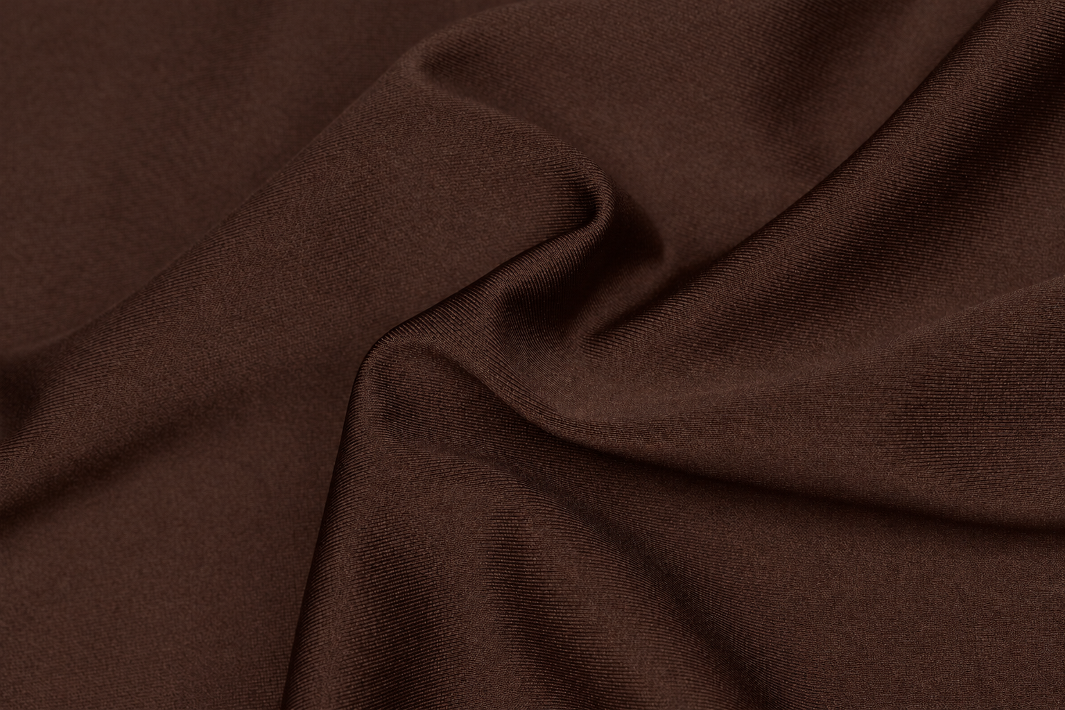 Lycra Stof Glanzend Donkerbruin – 4-Way Stretch | Stoffen Online