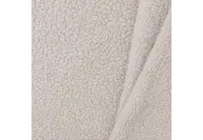 Katoenen Teddy Stof Zand Beige