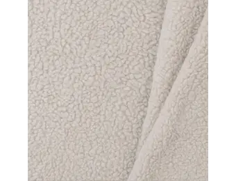 Katoenen Teddy Stof Zand Beige
