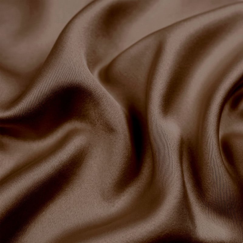 Satijn Duchesse Stof Chocoladebruin – Luxe Glans & Volle Valling