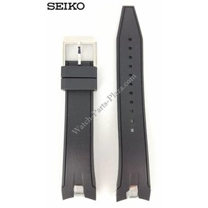 Seiko Banda de reloj Seiko Sportura SNAE87 Negro 7T62-0LC0 21mm
