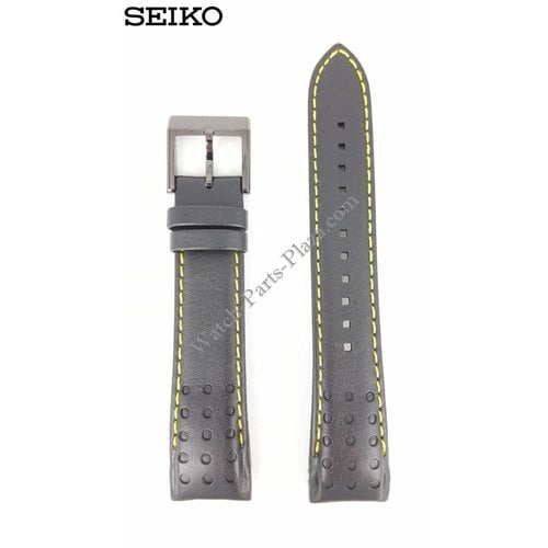 Seiko Seiko SNAE67 Horlogeband 7T62-0KV0 Zwart Geel