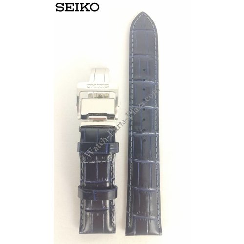 Seiko Seiko SARG015 Horlogeband 6R15-02V0 Blauw Leer