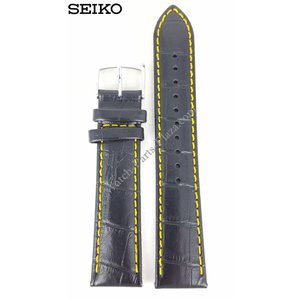 Seiko Seiko SNDD25 Horlogeband 7T92-0MF0 Zwart Geel