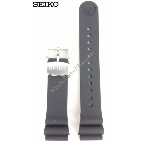 Seiko SEIKO Negro Turtle correa de reloj de silicona 22 mm SRP777
