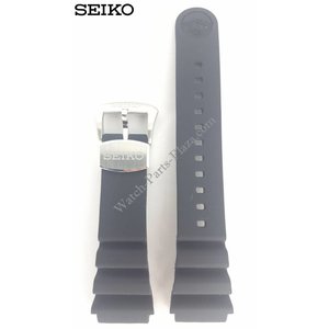 Seiko Banda de reloj SEIKO Tuna Black Silicon 22 mm SRP655