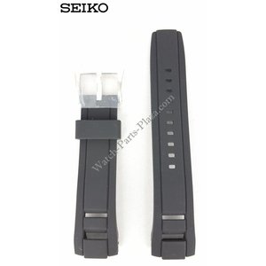 Seiko SEIKO Velatura Black Silicon Watch Band 22 mm SNP101