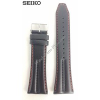SEIKO Horlogeband SPC033P1 / SPC037P1 Zwart en rood 7T82-0AL0 26 mm