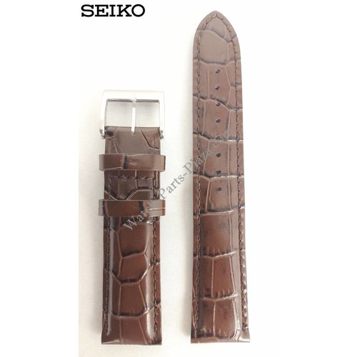 Seiko SEIKO ALPINIST BROWN LEATHER STRAP SEIKO DIASHOCK SARB017 Watch Band SARG005