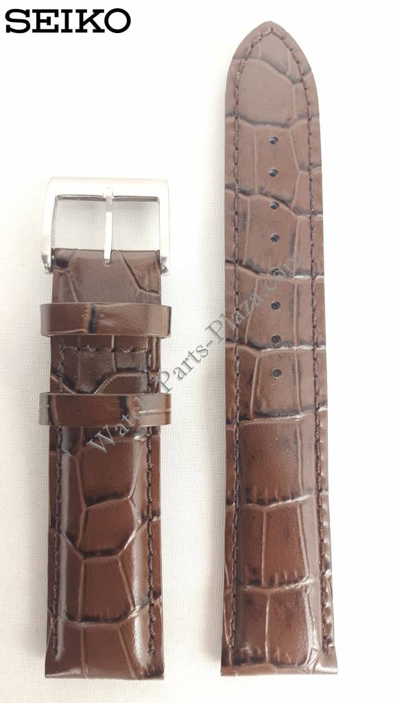 Seiko Alpinist DG26AB brown watch strap 20mm - WatchPlaza